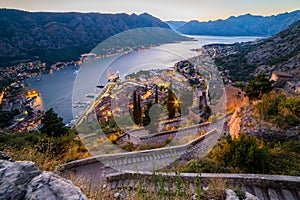 Kotor Skyline at night