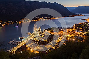 Kotor Skyline at night