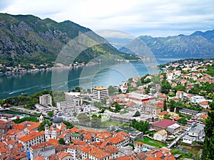 Kotor town and Kotor bay, Montenegro photo