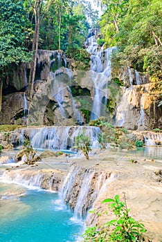Kouangxi waterfall at Luang prabang in Laos
