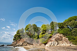 Koukounaries beach, Skiathos island, Greece, world famous beach