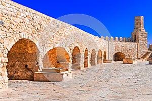 The Koules, Heraklion, Crete island, Greece: Fortified wall of The Koules or Castello a Mare, a fortress at the entrance photo