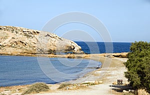 Koumbara beach Ios cyclades Greece photo