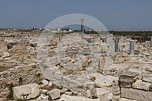 Kourion\'s Timeless Ruins and Modern Backdrop