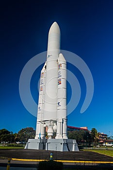 Model of Ariane 5 space rocket
