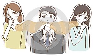 A male with Bad breath illustration