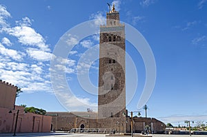 Koutoubia mosque in the city of Marrakesh. Morocco