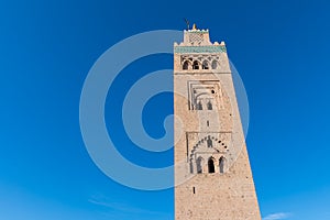 Koutoubia Mosque is the largest mosque in Marrakech, Morocco. Africa