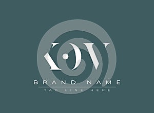 KOV abstract letter logo design