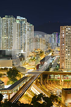 Kowloon Bay at night