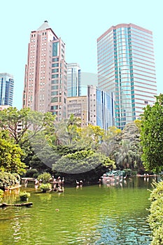 Kowloon park in Hong Kong