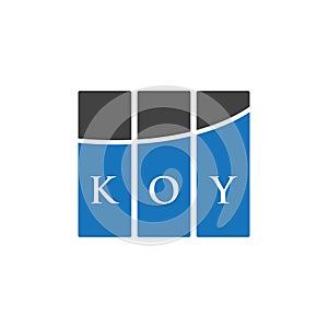 KOY letter logo design on WHITE background. KOY creative initials letter logo concept. KOY letter design photo