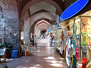 Koza Han silk market in Bursa City, Turkey.