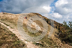 Kozi chrbat hill in Starohorske vrchy mountains in Slovakia during autumn