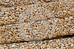 Kozinaki close-up. Background texture of kozinaki