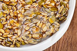 Kozinaki made from sunflower seeds and pumpkin seeds