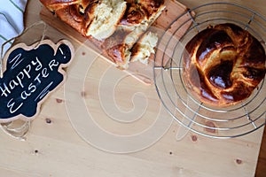 Kozunak - traditional Easter bread in Bulgaria. Kozunak is a sweet ritual bread, a homemade ritual for Easter. In Romania - cozona