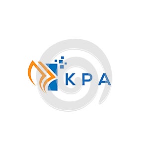 KPA credit repair accounting logo design on white background. KPA creative initials Growth graph letter logo concept. KPA business photo