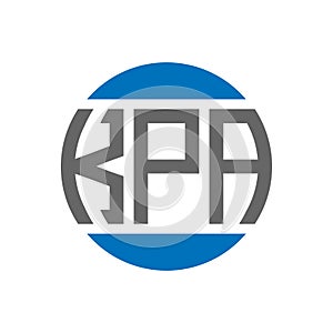 KPA letter logo design on white background. KPA creative initials circle logo concept. KPA letter design photo