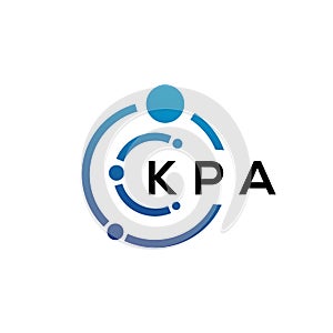 KPA letter technology logo design on white background. KPA creative initials letter IT logo concept. KPA letter design photo