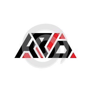 KPD triangle letter logo design with triangle shape. KPD triangle logo design monogram. KPD triangle vector logo template with red