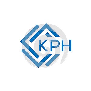 KPH letter logo design on white background. KPH creative circle letter logo concept