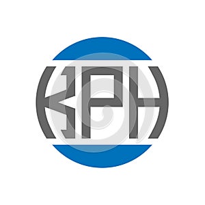 KPH letter logo design on white background. KPH creative initials circle logo concept. KPH letter design