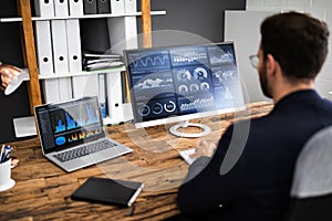KPI Business Analytics Data Dashboard. Analyst
