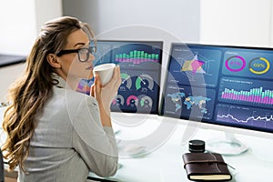 KPI Business Analytics Data Dashboard. Analyst