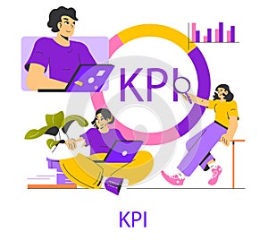 Goal Achievement. Flat Vector Illustration