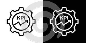 KPI icon vector set on white background
