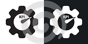 KPI icon vector set on white background