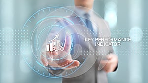 KPI Key performance indicator business and industrial analysis concept on screen.