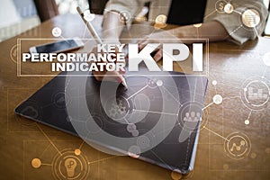 KPI. Key performance indicator. Business and technology concept.