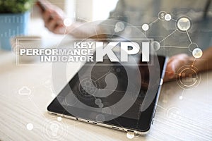 KPI. Key performance indicator. Business and technology concept.