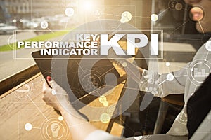 KPI. Key performance indicator. Business and technology concept.