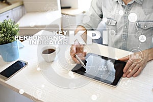 KPI. Key performance indicator. Business and technology concept.