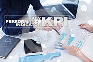 KPI. Key performance indicator. Business and technology concept.