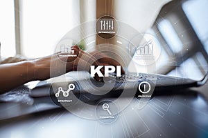 KPI. Key performance indicator. Business and technology concept.