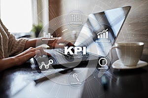 KPI. Key performance indicator. Business and technology concept.