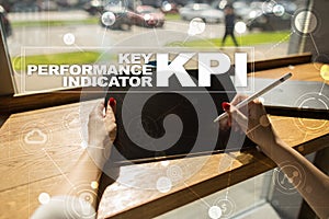 KPI. Key performance indicator. Business and technology concept.