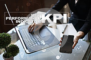 KPI. Key performance indicator. Business and technology concept.