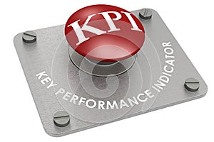 KPI for key performance indicator red button