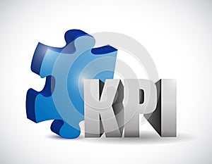 Kpi puzzle piece illustration design