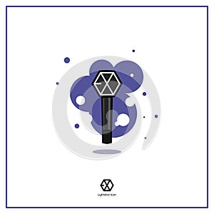 EXO K-POP Group Light Stick Flat Icon