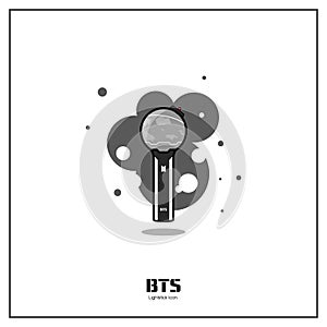 BTS K-POP Group Light Stick Flat Icon