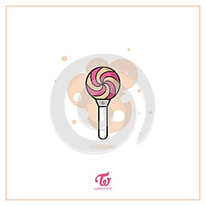 TWICE K-POP Group Light Stick Flat Icon