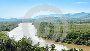 Kra Isthmus, Kra Buri River forming a natural boundary between