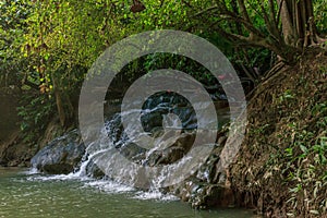 Klong Thom hot spring waterwall in Thailand