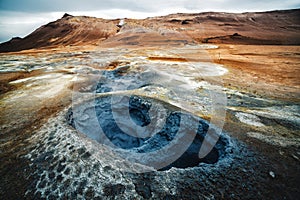 Krafla geothermal of Hverir, Namafjall in Iceland